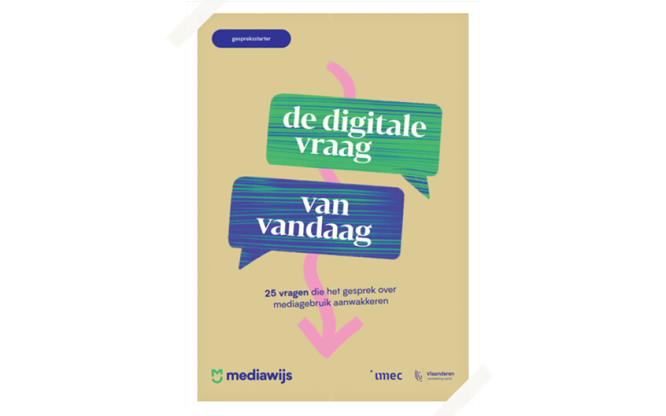 affichebeeld digitale vraag van vandaag door Mediawijs en Bandbreedte