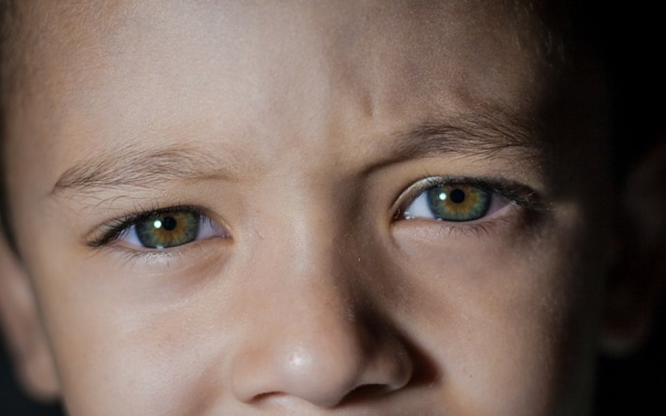 close-up van de ogen van een kind