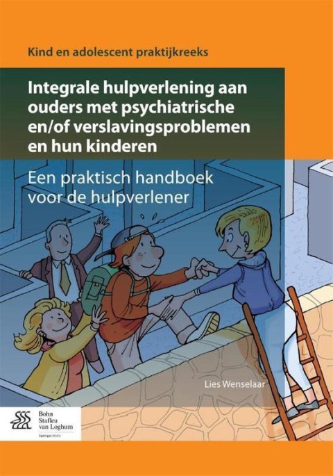 cover: tekening van iemand op ladder die iemand uit een huis helpt klimmen