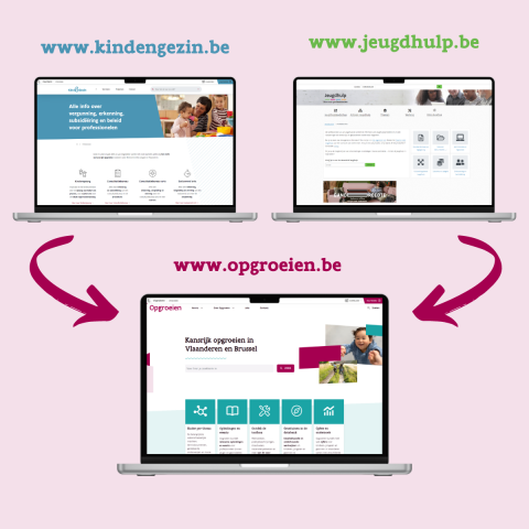 informatie voor professionals van Jeugdhulp en Kind en Gezin verhuist naar www.opgroeien.be